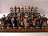 American War of Independence Hand Painted Theme Chess Set